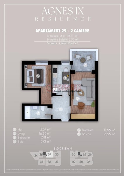 Metrou M2 15 minute, promotie, apartament 2 camere nou.